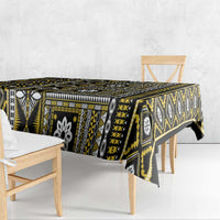 Fiji Masi Tapa Pattern Yellow Tablecloth - Polynesian Pride