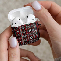 Fiji Masi Tapa Pattern Red AirPods Case - Polynesian Pride