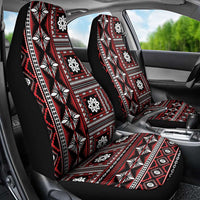 Fiji Masi Tapa Pattern Red Car Seat Cover - Polynesian Pride