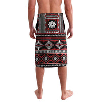 Fiji Masi Tapa Pattern Red Lavalava - Polynesian Pride