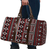 Fiji Masi Tapa Pattern Red Travel Bag - Polynesian Pride