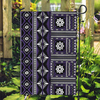 Fiji Masi Tapa Pattern Purple Garden Flag - Polynesian Pride