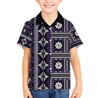 Fiji Masi Tapa Pattern Purple Hawaiian Shirt - Polynesian Pride
