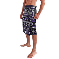 Fiji Masi Tapa Pattern Purple Lavalava - Polynesian Pride