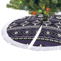 Fiji Masi Tapa Pattern Purple Tree Skirt - Polynesian Pride