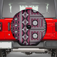 Fiji Masi Tapa Pattern Pink Spare Tire Cover - Polynesian Pride
