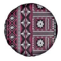Fiji Masi Tapa Pattern Pink Spare Tire Cover - Polynesian Pride