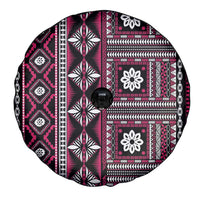 Fiji Masi Tapa Pattern Pink Spare Tire Cover - Polynesian Pride