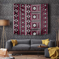 Fiji Masi Tapa Pattern Pink Tapestry - Polynesian Pride
