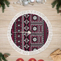 Fiji Masi Tapa Pattern Pink Tree Skirt - Polynesian Pride
