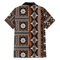 Fiji Masi Tapa Pattern Orange Hawaiian Shirt - Polynesian Pride