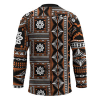 Fiji Masi Tapa Pattern Orange Hockey Jersey - Polynesian Pride