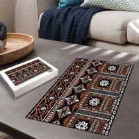 Fiji Masi Tapa Pattern Orange Puzzle - Polynesian Pride