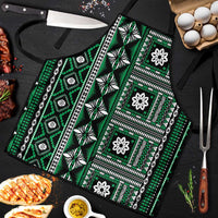 Fiji Masi Tapa Pattern Green Apron - Polynesian Pride