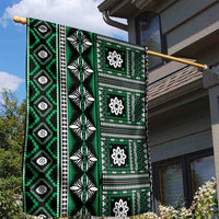 Fiji Masi Tapa Pattern Green Garden Flag - Polynesian Pride