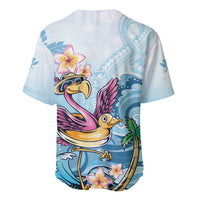 Hawaii Flamingo Baseball Jersey Plumeria Tropical Beach LT01 - Polynesian Pride