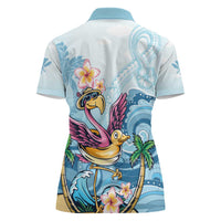 Hawaii Flamingo Women Polo Shirt Plumeria Tropical Beach LT01 - Polynesian Pride