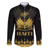 Haiti Neg Marron Gold Family Matching Off The Shoulder Long Sleeve Dress and Hawaiian Shirt Lespwa pa anyen san aksyon