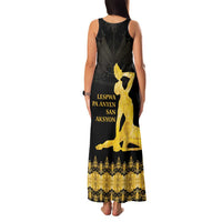 Haiti Neg Marron Gold Family Matching Tank Maxi Dress and Hawaiian Shirt Lespwa pa anyen san aksyon