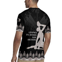 Haiti Neg Marron Silver Rugby Jersey Hope is Nothing Without Action