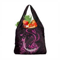 Survivor Melody Pink Grocery Bag Breast Cancer Polynesian Pattern
