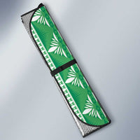 Fiji Masi All Green Auto Sun Shade Tapa Pattern - Polynesian Pride