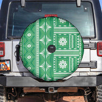 Fiji Masi All Green Spare Tire Cover Tapa Pattern - Polynesian Pride