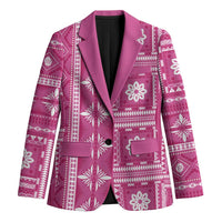 Fiji Masi All Pink Blazer Tapa Pattern - Polynesian Pride