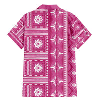 Fiji Masi All Pink Family Matching Mermaid Dress and Hawaiian Shirt Tapa Pattern - Polynesian Pride