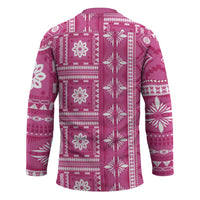 Fiji Masi All Pink Hockey Jersey Tapa Pattern - Polynesian Pride