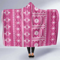 Fiji Masi All Pink Hooded Blanket Tapa Pattern - Polynesian Pride