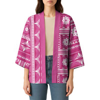 Fiji Masi All Pink Kimono Tapa Pattern - Polynesian Pride