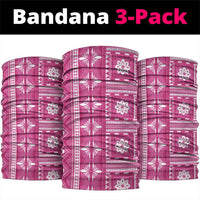 Fiji Masi All Pink Neck Gaiter Tapa Pattern - Polynesian Pride