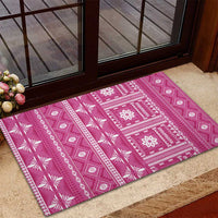 Fiji Masi All Pink Rubber Doormat Tapa Pattern - Polynesian Pride