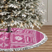 Fiji Masi All Pink Tree Skirt Tapa Pattern - Polynesian Pride