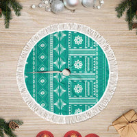 Fiji Masi All Teal Tree Skirt Tapa Pattern - Polynesian Pride