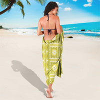 Fiji Masi All Yellow Sarong Tapa Pattern - Polynesian Pride
