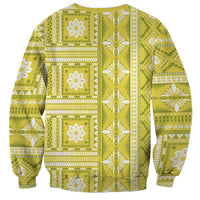 Fiji Masi All Yellow Sweatshirt Tapa Pattern - Polynesian Pride