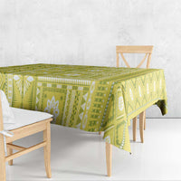 Fiji Masi All Yellow Tablecloth Tapa Pattern - Polynesian Pride