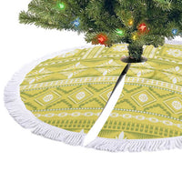 Fiji Masi All Yellow Tree Skirt Tapa Pattern - Polynesian Pride