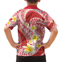 Plumeria Polynesian Coral Glitter Pattern Family Matching Tank Maxi Dress and Hawaiian Shirt LT01 - Polynesian Pride