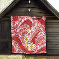 Plumeria Polynesian Coral Glitter Pattern Quilt LT01 - Polynesian Pride