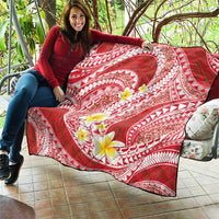 Plumeria Polynesian Coral Glitter Pattern Quilt LT01 - Polynesian Pride