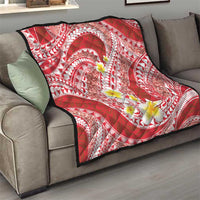Plumeria Polynesian Coral Glitter Pattern Quilt LT01 - Polynesian Pride