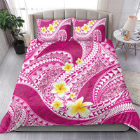 Plumeria Polynesian Pink Glitter Pattern Bedding Set