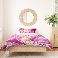 Plumeria Polynesian Pink Glitter Pattern Bedding Set