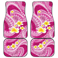 Plumeria Polynesian Pink Glitter Pattern Car Mats LT01 - Polynesian Pride