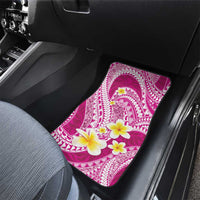 Plumeria Polynesian Pink Glitter Pattern Car Mats LT01 - Polynesian Pride