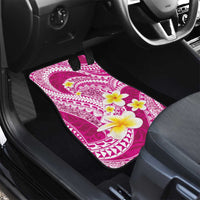 Plumeria Polynesian Pink Glitter Pattern Car Mats LT01 - Polynesian Pride