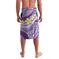 Plumeria Polynesian Purple Glitter Pattern Lavalava